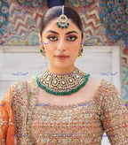 VeroniQ Trends-Elegant Bridal Green Meenakari Pachi Kundan Choker Necklace Pachi Kundan-Gold Plated-Wedding Jewelry-Punjabi Jewelry-South Indian-Thappa Jewelry
