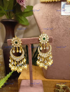 VeroniQ Trends-Traditional Rajwadi Style Pearl And Pachi Kundan Choker Necklace Pachi Kundan-Gold Plated-Wedding Jewelry-Punjabi Jewelry-South Indian-Thappa Jewelry