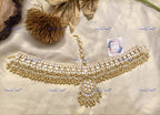 VeroniQ Trends-Traditional Rajwadi Style Pachi Kundan Matha Patti Pachi Kundan-Gold Plated-Wedding Jewelry-Punjabi Jewelry-South Indian-Thappa Jewelry