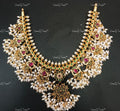 VeroniQ Trends-South Indian Gold Plated Silver Kundan Necklace Silver Kundan-Gold Plated-Wedding Jewellery-Punjabi Jewellery-South Indian-Thappa Jewellery