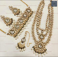 VeroniQ Trends-Traditional Bridal Gold Plated Kundan Choker And Long Necklace Kundan-Gold Plated-Wedding Jewellery-Punjabi Jewellery-South Indian-Thappa Jewellery
