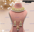 VeroniQ Trends-Traditional Bridal Heavy Quality Gold Plated Kundan Choker Necklace with Pearl Kundan-Gold Plated-Wedding Jewellery-Punjabi Jewellery-South Indian-Thappa Jewellery